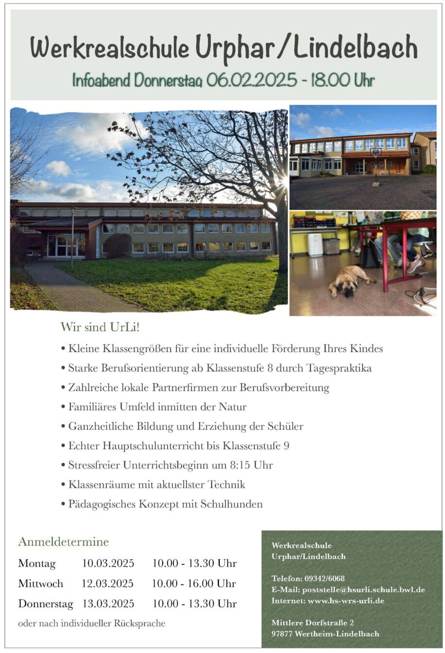 Infoabend Donnerstag 06.02.2025 - 18.00 Uhr